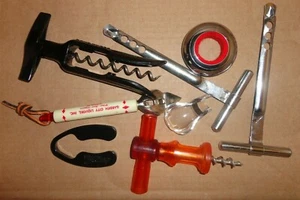Lot of bar items wine collar corkscrews foil cutter pour spout - Bild 1 von 7