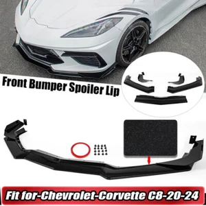 Front Lip Bumper Splitter Spoiler CARBON FLASH For 2020-Up Corvette C8 Z06 Z07 - Bild 1 von 16