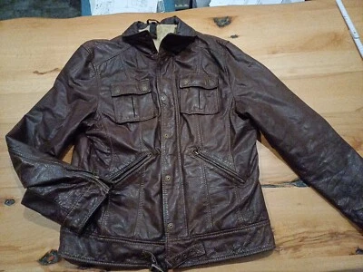 Chaqueta de cuero Gipsy talla M botones a presión cremallera excelente estado Foto 1 de 4