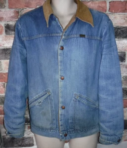 VINTAGE 1970'S WRANGLER DENIM RANCHER JACKET SIZE 42 MADE IN USA L@@K - Picture 1 of 8