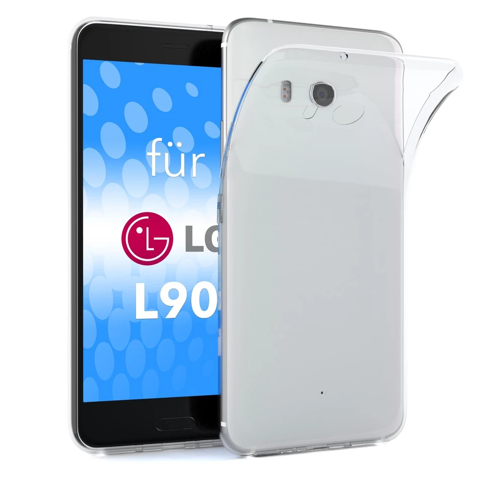 Für LG L90 Hülle Case Silikon Back Cover Handy Schutz Slim Etui Transparent TPU - Imagen 1 de 1