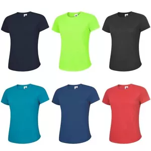 Ladies Gym T-Shirt Uneek Sports Tee Wicking Polyester Casual Workwear UC316 - Picture 1 of 16