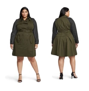 Altuzarra For Target 20 Year Anniversary Jacket Trench Coat Belted Green: 3X - Picture 1 of 2