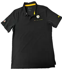 NFL Men Pittsburgh Steelers Nike Dri-Fit Black Sideline Coaches Performance L - Picture 1 of 7