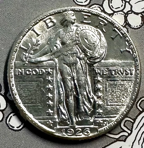 1926 Standing Liberty Quarter CHOICE BU *UNCIRCULATED* MS+++ This Exact Coin Cover