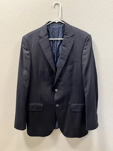 Chaqueta Esmoquin Azul ERMENEGILDO ZEGNA MICRONSPHERE MILA PEAK LAPEL Talla 52 L - Imagen 1 de 11