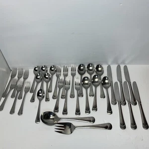 32 Pcs Oxford Hall Stainless Korea Flatware Spoons, Knives, Forks - Picture 1 of 8