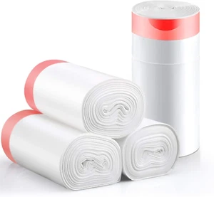 Small Trash Bag - 2.6 Drawstring Garbage Bags Bathroom Trash Can Liners 10 Liter - Picture 1 of 7