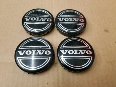 Volvo OEM 2003-2017 C70 S40 S60 S80 V50 V60 V70 Set Black Center Cap 30666913 - Image 1 of 2