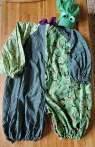 Vintage Handmade Clown Costume Fits CHILD YOUTH SIZE GREEN FROG HAT 34" length - Picture 1 of 5