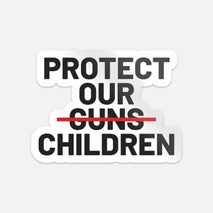 Calcomanía adhesiva de vinilo para parachoques de coche Protect Our Children Segunda Enmienda - Imagen 1 de 1