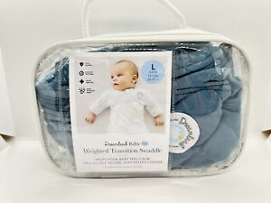 Dreamland Baby Weighted Transition Swaddle - Blue - Large 6-9 Months - 15+ Lbs