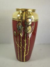 Antique Rosenthal ZRK Golden Thistles Decorated Porcelain Vase From Old Estate