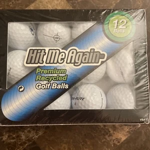 Set of 12 Hit Me Again Premium Recycled DUNLOP Golf Balls - Picture 1 of 4