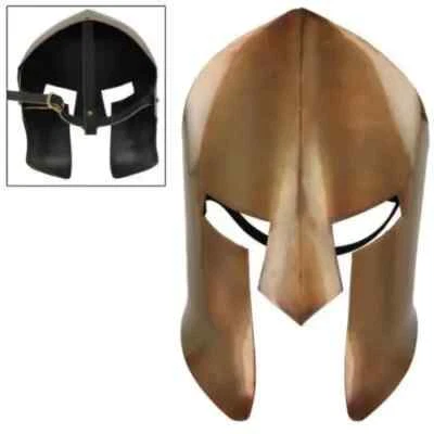 Древнегреческая медная спартанская боевая маска - медное покрытие калибра 20 - Изображение 1 из 2