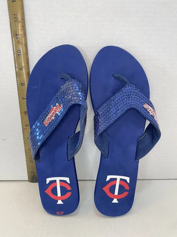 MINNESOTA TWINS WOMEN'S FLIP FLOP SHOES SIZE SMALL 7 - 8 MLB New No Tags Cover