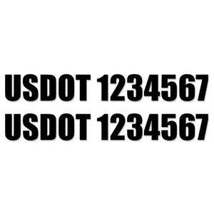 Calcomanía adhesiva de vinilo número de licencia de registro USDOT | Juego de 2 - 849 - Imagen 1 de 4
