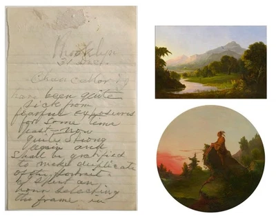 JESSE TALBOT 1870s Brooklyn NY Artist Rare Autograph Letter WALT WHITMAN friend - Image 1 of 2