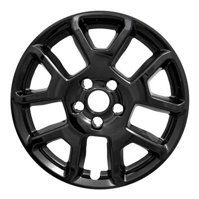 NUEVAS cubiertas de rueda negras brillantes para Jeep Renegade 19-23 5 radios 17" Foto 1 de 3