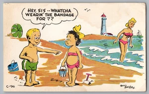 Comic Kinder Strand Postkarte - Bild 1 von 2