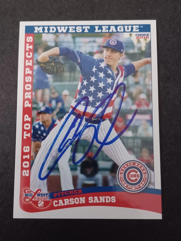 Carson Sands Signed 2016 Midwest League Top Prospects - South Bend Cubs - Image 1 of 1