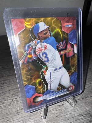 2023 Topps Bowman’s Best Ronald Acuña Junior Gold Lava/75 - Image 1 of 3