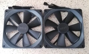 2 ventilateurs à pression statique NZXT AER P SERIES 140 mm RF-AP140-FP noir 4 broches PWM - Photo 1/4