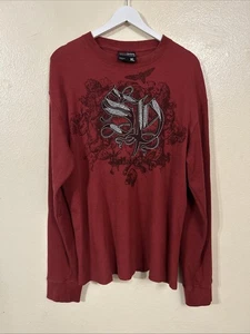 Vintage Southpole South Pole Thermo Waffel Langarm XL Gothic Grunge AOP Y2K - Bild 1 von 6