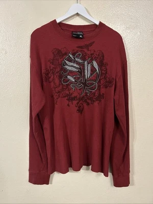 Vintage Southpole South Pole Thermal Waffle Long Sleeve XL Gothic Grunge AOP Y2K - Image 1 of 4