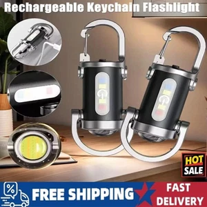 Mini torcia LED super luminosa USB ricaricabile tascabile portachiavi torcia - Foto 1 di 19