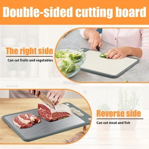 Cutting Board Double Sided Chopping Board Stainless Steel Cutting Board stpdm - Picture 1 of 10