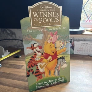 Disney store Winnie the Pooh most grand adventure counter display standee VHS - Picture 1 of 11