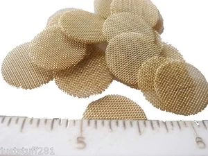Brass Pipe Screens (50) Heavy Duty (Approximately Dime Size) .625" 5/8" - Picture 1 of 1