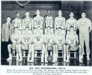 1957 1958 NEW YORK KNICKS 8X10 TEAM PHOTO NAULLS SEARS  BASKETBALL NBA - Picture 1 of 1