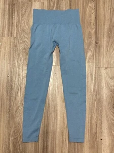 NVGTN Aqua Blue Stretch Ankle Leggings Thick Waistband Women’s Size Medium - Picture 1 of 5