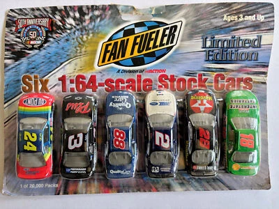 FAN FUELER 6x DIECAST STOCK CARS 50th Annv NASCAR DALE EARNHARDT GORDON WALLACE - Image 1 of 2
