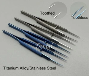 Ophthalmische Pinzette Zahn Titan Mikropinzette Nadelhalter Plattformpinzette - Bild 1 von 10