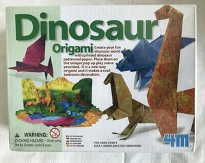 Artesanía de papel origami dinosaurio con escena de juego emergente 2008 4 millones de edades 5+ - Imagen 1 de 4