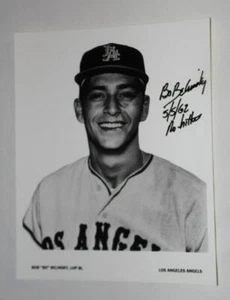 Bo Belinsky Hand Signed Autograph 8x10 Baseball MEDIA Photo ANGELS NO HITTER - Picture 1 of 3