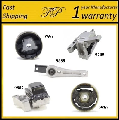 5PCS MOTOR & TRANS MOUNT FOR 2009-2016 Volkswagen Tiguan 2.0L CCTA Eng. - MANUAL - Image 1 of 4