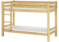 Letto a castello 90x200 per bambini in Pino con doghe rigide-materassi 60.09-09M
