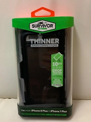 Griffin Survivor Extreme iPhone 8 Plus/7 Plus Rugged Case with Belt Clip (Black) - Image 1 of 4