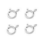 5pcs 925 Sterling Silver Spring Ring Clasp Earring Jewelry Making DIY Crafts