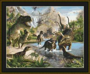 Dinosaurs Cross Stitch Kit - Picture 1 of 2