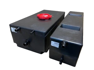 70l Fresh 52l Waste Water Tank Kit Sprinter Crafter LWB Campervan BLACK FILLER - Picture 1 of 5