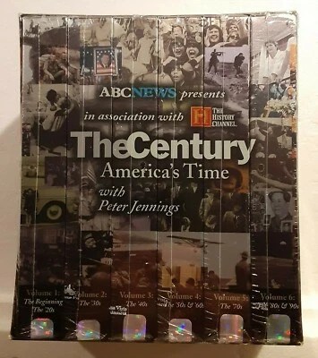 ABC News Presents The Century America's Time with Peter Jennings 6 VHS Set - New - Image 1 of 4