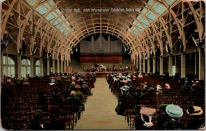 Vintage Cartolina 1907 Esposizione Internazionale Irlandese Concert Hall Dublino Irlanda - Foto 1 di 2