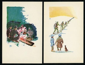Finland 2 Propaganda Postcard WWII Nice Grade !!!  - Picture 1 of 2
