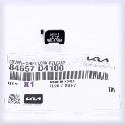 OEM GENUINO KIA OPTIMA HYBRID 2016-2020 BLOQUEO DE CAMBIO CUBIERTA DE LIBERACIÓN 84657-D4100 Foto 1 de 4