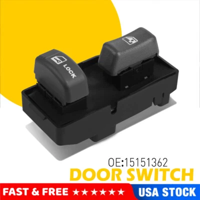 Interruptor de puerta de ventana eléctrica delantera para Chevrolet C1500 C2500 C3500 K1500 1995-2000 Foto 1 de 4